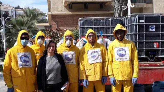 جانب من تعقيم استديوهات الإسكندرية